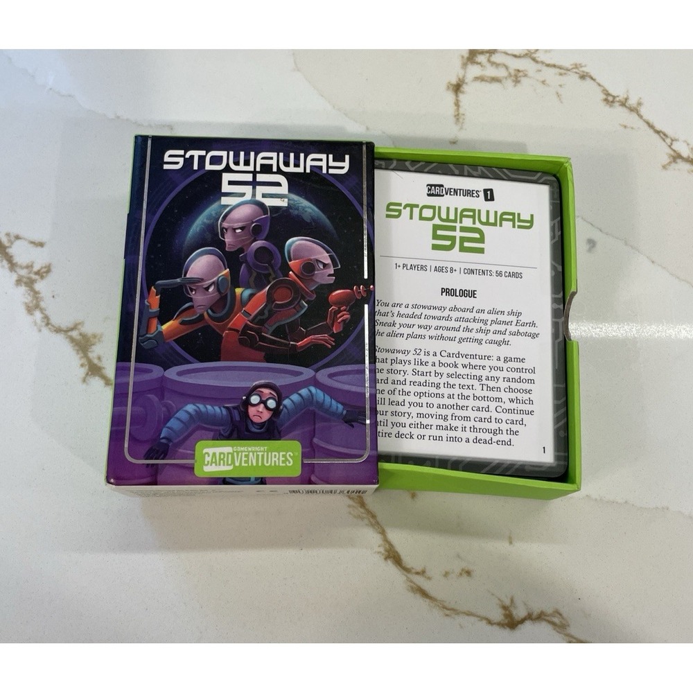 Stowaway 52 Card Game Cardventures Gamewright Complete Used Ages 8+ Fantasy‎